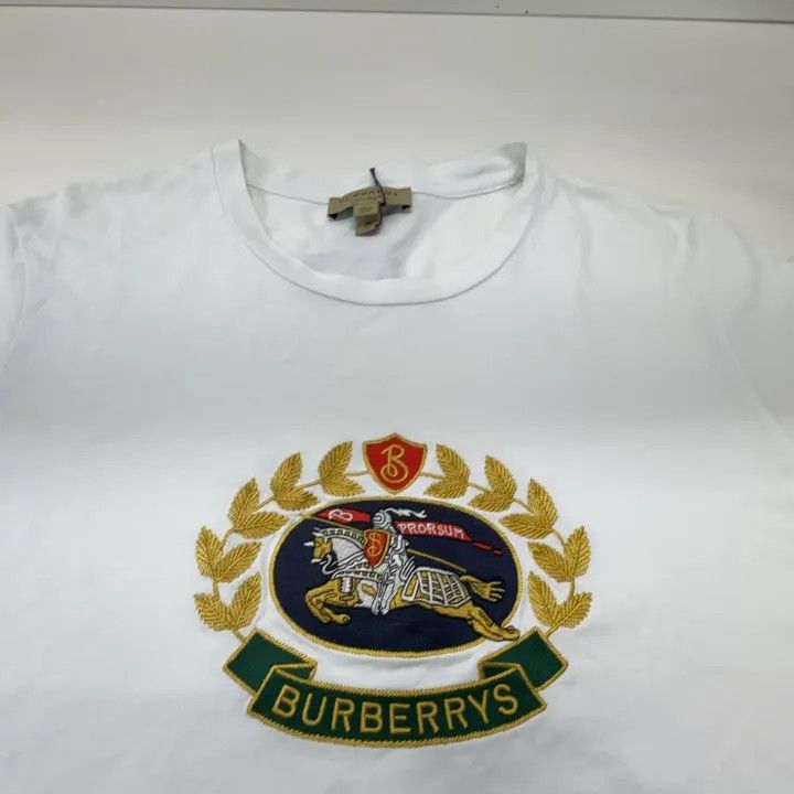 Burberry Burberry Classic Logo Embroidered Short Sleeve Tee 0079 Size XS / US 0-2 / IT 36-38 - 7 Thumbnail