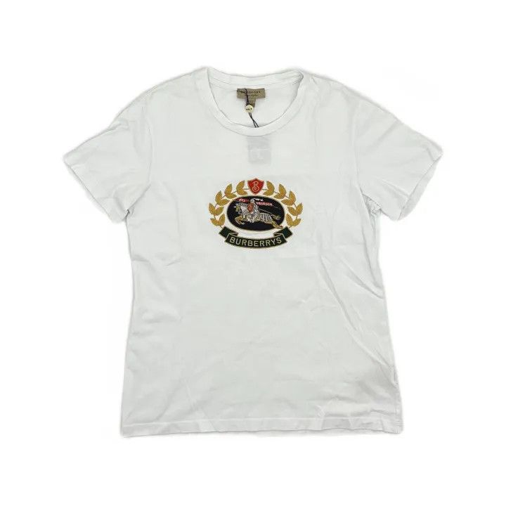 Burberry Burberry Classic Logo Embroidered Short Sleeve Tee 0079 Size XS / US 0-2 / IT 36-38 - 2 Thumbnail