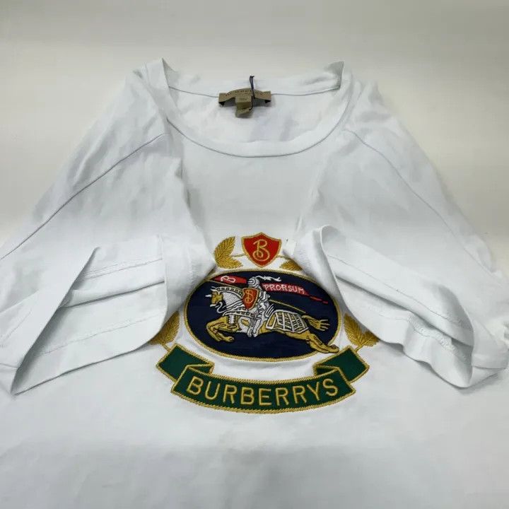 Burberry Burberry Classic Logo Embroidered Short Sleeve Tee 0079 Size XS / US 0-2 / IT 36-38 - 9 Thumbnail