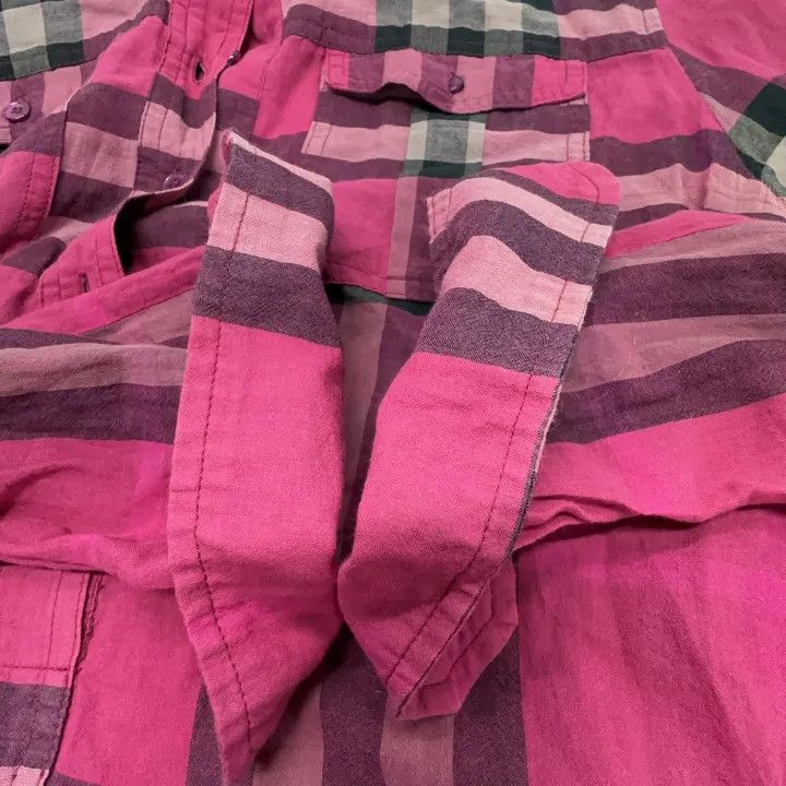 Burberry Burberry Casual Stylish Plaid Button-Up Shirt 0079 Size L / US 10 / IT 46 - 8 Thumbnail