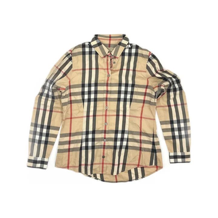Burberry Burberry Brown Check Button-Up Shirt 0079 Size L / US 10 / IT 46 - 2 Thumbnail