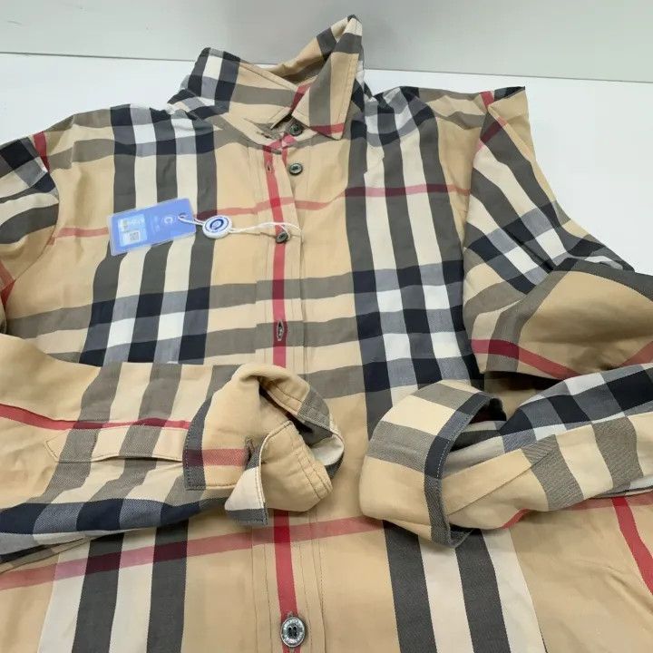 Burberry Burberry Brown Check Button-Up Shirt 0079 Size L / US 10 / IT 46 - 8 Thumbnail