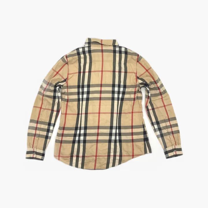 Burberry Burberry Brown Check Button-Up Shirt 0079 Size L / US 10 / IT 46 - 3 Thumbnail