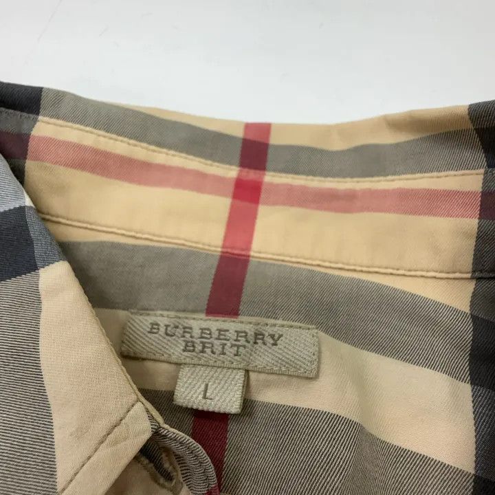 Burberry Burberry Brown Check Button-Up Shirt 0079 Size L / US 10 / IT 46 - 4 Thumbnail