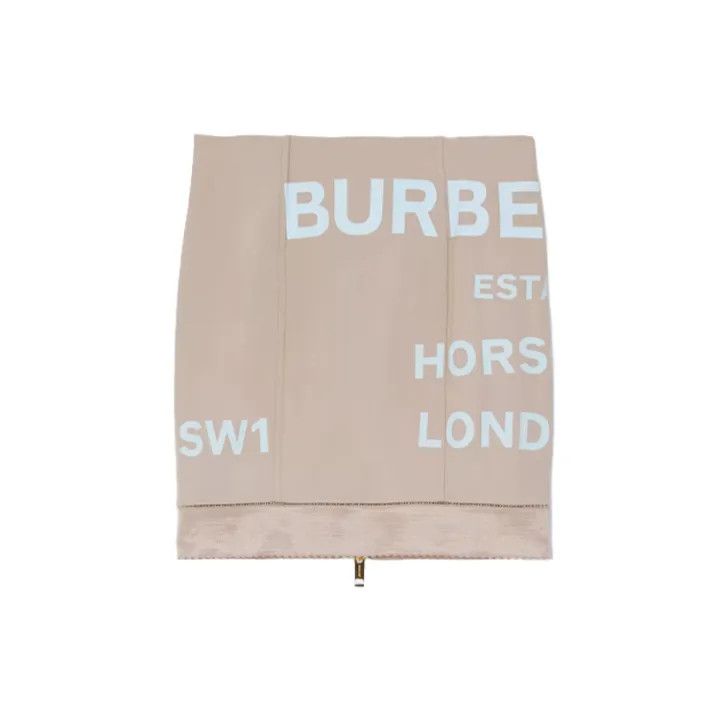 Burberry Burberry SS21 Logo Print Elastic Skirt 0079 Size 26" / US 2 / IT 38 - 2 Thumbnail