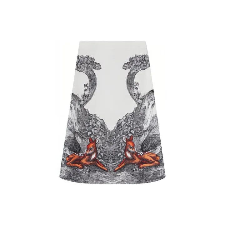 Burberry Burberry FW21 Silk Print Half Skirt 0079 Size 23" - 2 Thumbnail