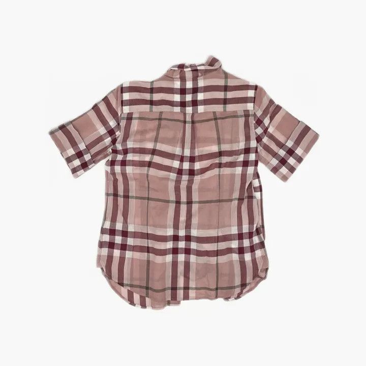 Burberry Burberry Fashion Plaid Short Sleeve Shirt 0079 Size XS / US 0-2 / IT 36-38 - 3 Thumbnail
