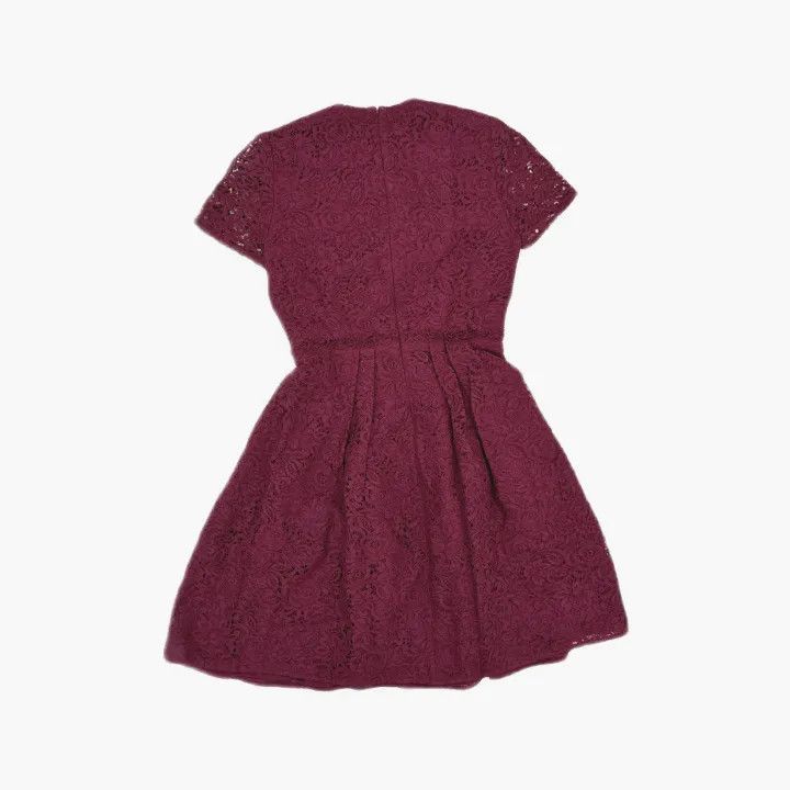 Burberry Burberry Red Lace A-Line Dress for Women 0079 Size S / US 4 / IT 40 - 3 Thumbnail