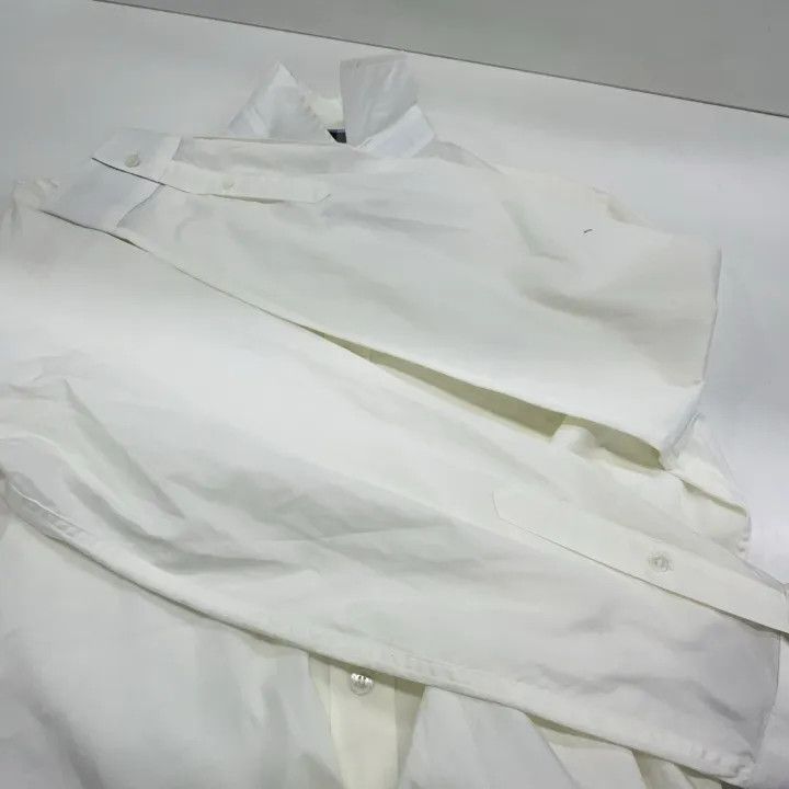Burberry Burberry White Long Sleeve Shirt with Logo 0079 Size L / US 10 / IT 46 - 8 Thumbnail