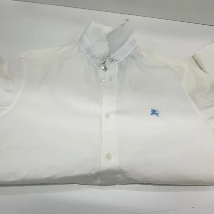 Burberry Burberry White Long Sleeve Shirt with Logo 0079 Size L / US 10 / IT 46 - 10 Thumbnail