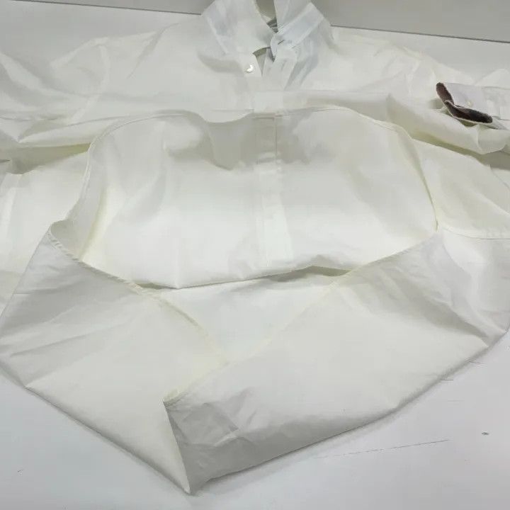 Burberry Burberry White Long Sleeve Shirt with Logo 0079 Size L / US 10 / IT 46 - 9 Thumbnail