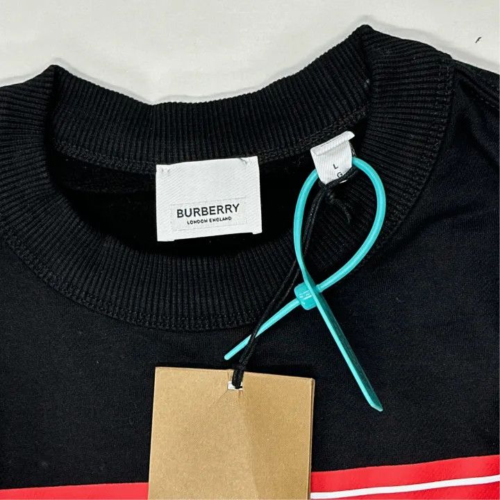 Burberry Burberry Black Logo Sweatshirt for Women 0079 Size L / US 10 / IT 46 - 3 Thumbnail