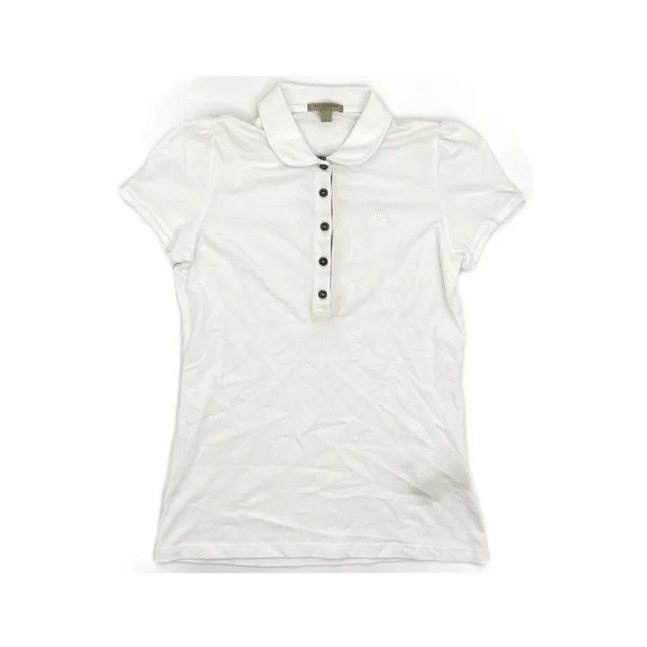 Burberry Burberry White Short Sleeve Polo Shirt 0079 Size M / US 6-8 / IT 42-44 - 2 Thumbnail