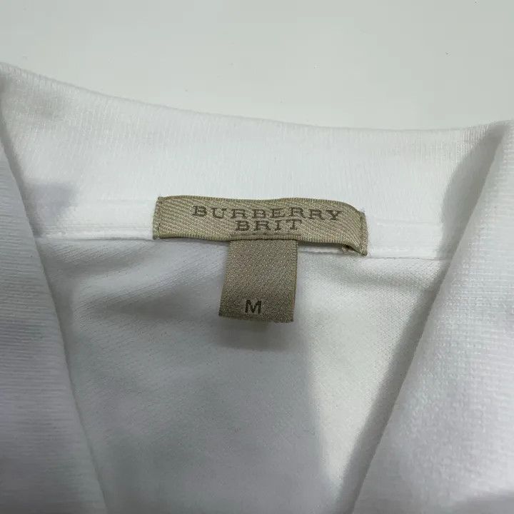 Burberry Burberry White Short Sleeve Polo Shirt 0079 Size M / US 6-8 / IT 42-44 - 4 Thumbnail