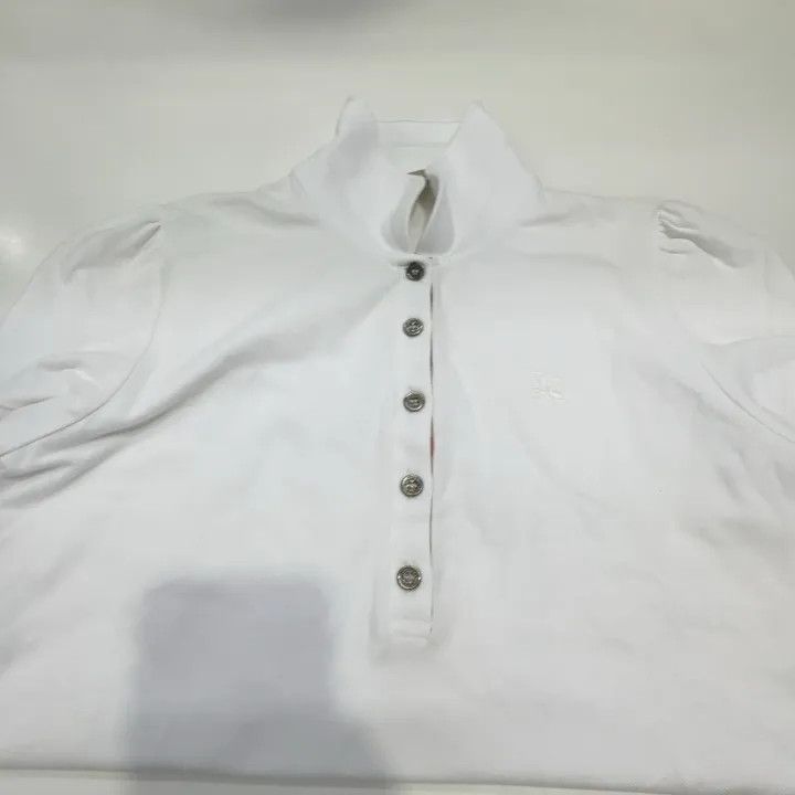 Burberry Burberry White Short Sleeve Polo Shirt 0079 Size M / US 6-8 / IT 42-44 - 7 Thumbnail