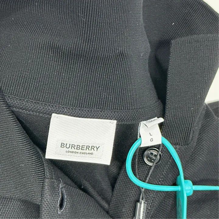 Burberry Burberry Black Logo Embroidered Polo Shirt 0079 Size M / US 6-8 / IT 42-44 - 3 Thumbnail