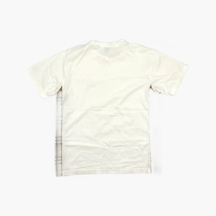Burberry Burberry White Logo Embroidered Check T-Shirt 0079 Size XS / US 0-2 / IT 36-38 - 3 Thumbnail