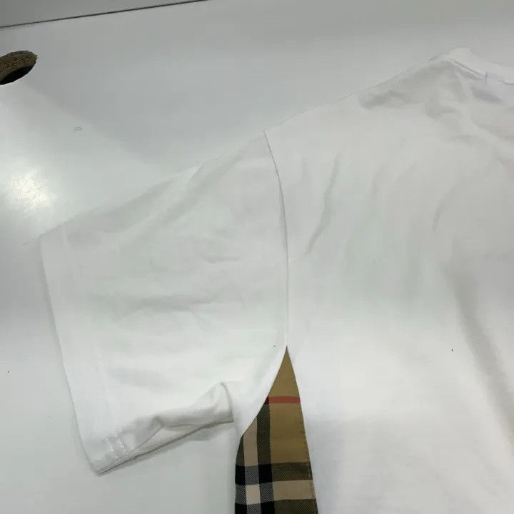 Burberry Burberry White Logo Embroidered Check T-Shirt 0079 Size XS / US 0-2 / IT 36-38 - 14 Thumbnail