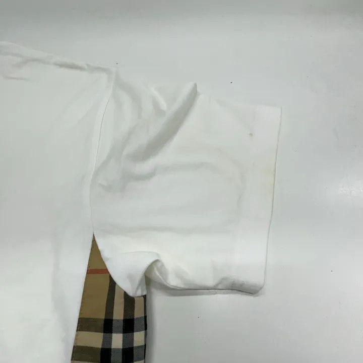 Burberry Burberry White Logo Embroidered Check T-Shirt 0079 Size XS / US 0-2 / IT 36-38 - 15 Thumbnail