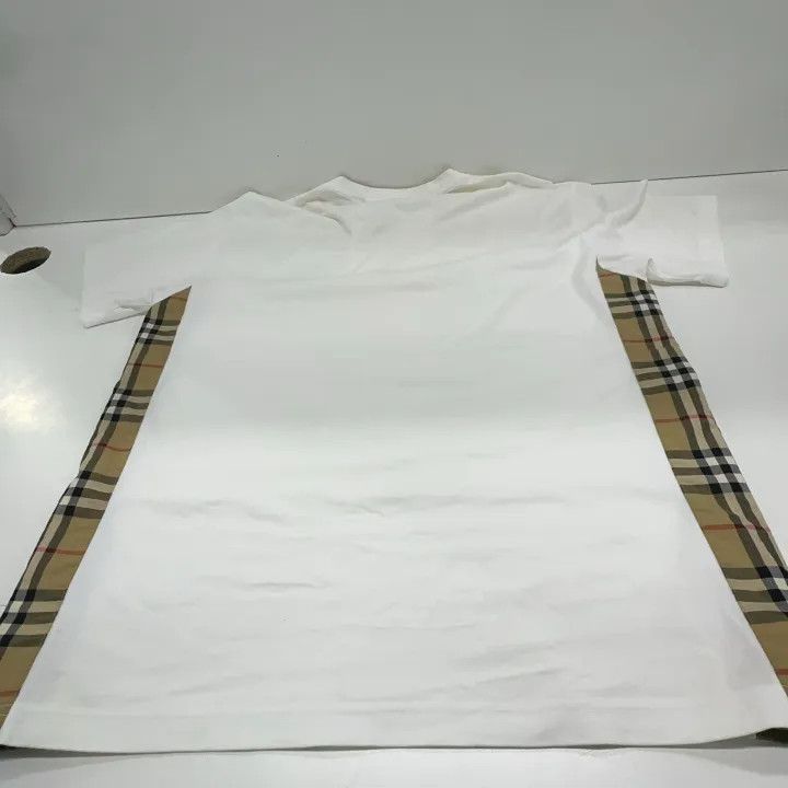 Burberry Burberry White Logo Embroidered Check T-Shirt 0079 Size XS / US 0-2 / IT 36-38 - 16 Thumbnail