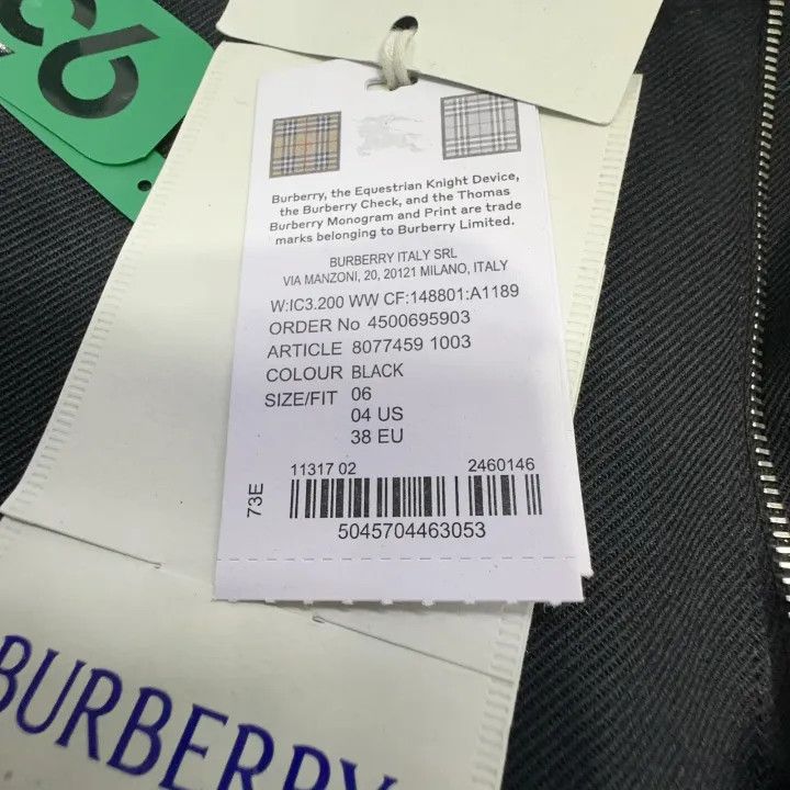 Burberry Burberry SS24 Black Loose Trousers for Women 0079 Size 23" - 7 Thumbnail