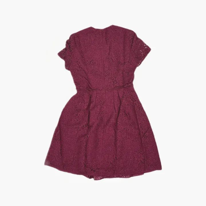 Burberry Burberry Embroidered Lace A-Line Dress Red 0079 Size M / US 6-8 / IT 42-44 - 3 Thumbnail
