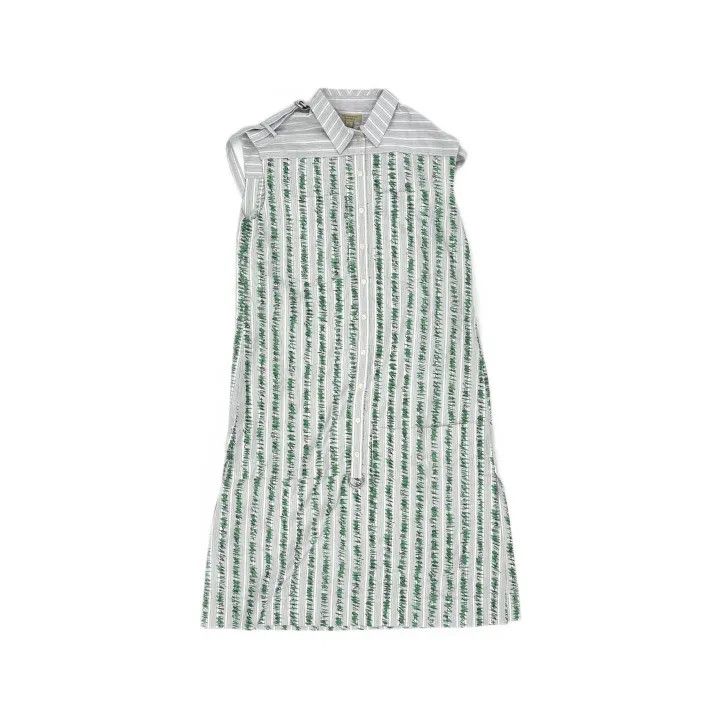 Burberry Burberry Striped Floral Sleeveless Dress 0079 Size S / US 4 / IT 40 - 2 Thumbnail