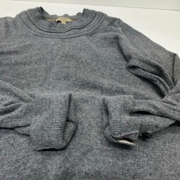 Burberry Burberry Gray Long Knit Wool Dress 0079 Size L / US 10 / IT 46 - 8 Thumbnail