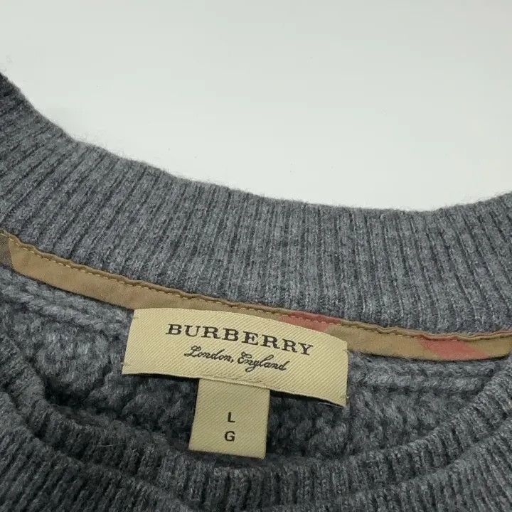 Burberry Burberry Gray Long Knit Wool Dress 0079 Size L / US 10 / IT 46 - 6 Thumbnail
