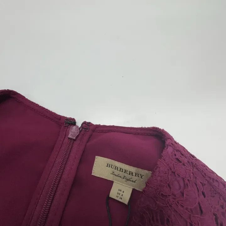 Burberry Burberry Solid Lace A-Line Midi Dress 0079 Size S / US 4 / IT 40 - 5 Thumbnail