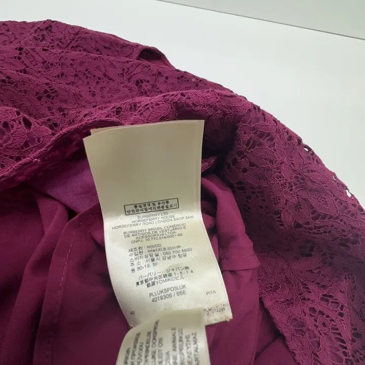 Burberry Burberry Solid Lace A-Line Midi Dress 0079 Size S / US 4 / IT 40 - 4 Thumbnail