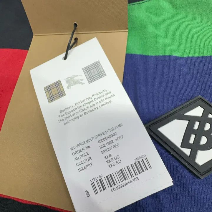 Burberry Burberry Color Block Short Sleeve T-Shirt 0079 Size XXS / US 00 / IT 34 - 5 Thumbnail
