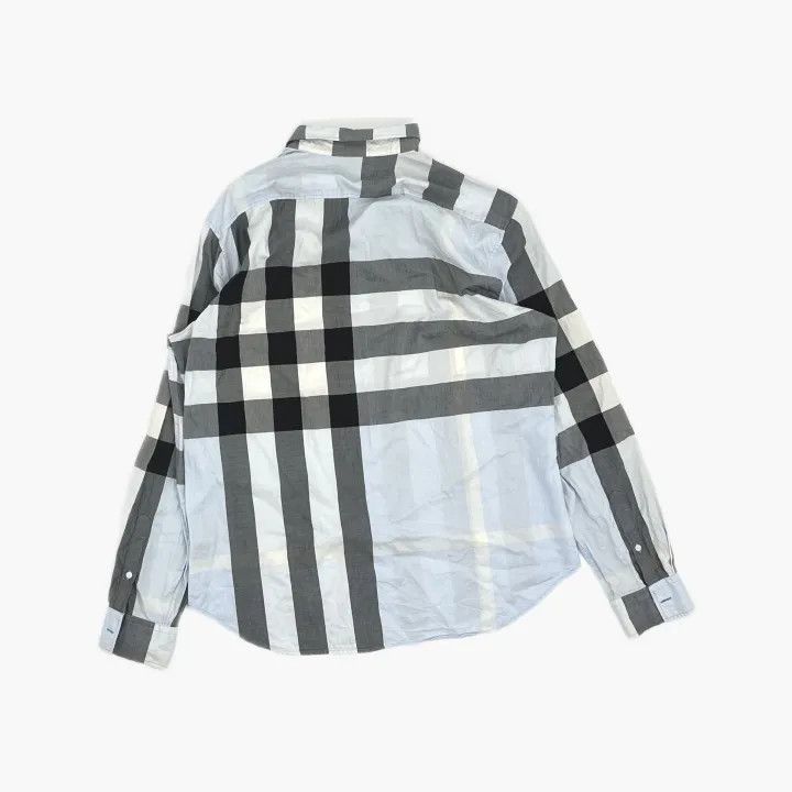 Burberry Burberry Checker Pattern Long Sleeve Shirt 0079 Size L / US 10 / IT 46 - 3 Thumbnail