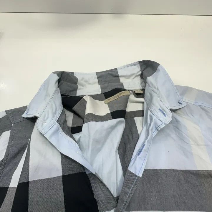 Burberry Burberry Checker Pattern Long Sleeve Shirt 0079 Size L / US 10 / IT 46 - 6 Thumbnail