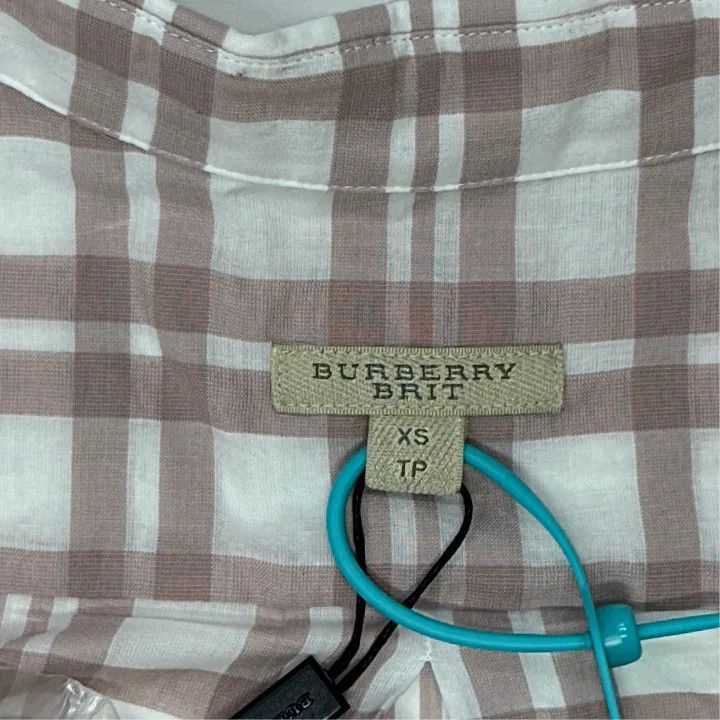 Burberry Burberry Pink Checkered Short Sleeve Shirt 0079 Size XS / US 0-2 / IT 36-38 - 2 Thumbnail