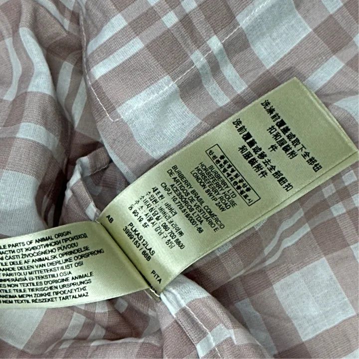 Burberry Burberry Pink Checkered Short Sleeve Shirt 0079 Size XS / US 0-2 / IT 36-38 - 3 Thumbnail