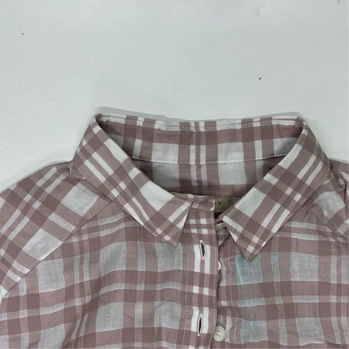 Burberry Burberry Pink Checkered Short Sleeve Shirt 0079 Size XS / US 0-2 / IT 36-38 - 5 Thumbnail