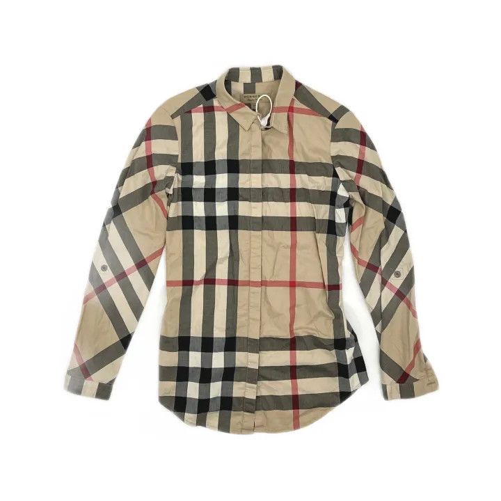 Burberry Burberry Plaid Long Sleeve Shirt for Women 0079 Size XXS / US 00 / IT 34 - 2 Thumbnail