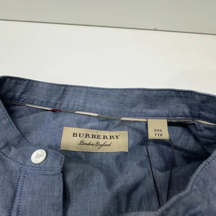 Burberry Burberry Casual Solid Color Button-Up Shirt 0079 Size XXS / US 00 / IT 34 - 4 Thumbnail