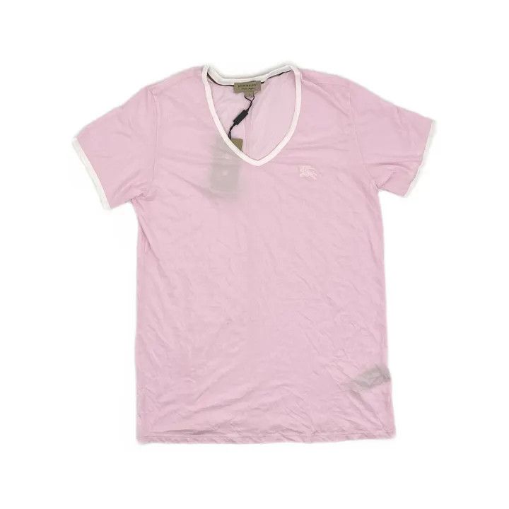 Burberry Burberry Pink Cotton Short Sleeve T-shirt for Women 0079 Size L / US 10 / IT 46 - 2 Thumbnail