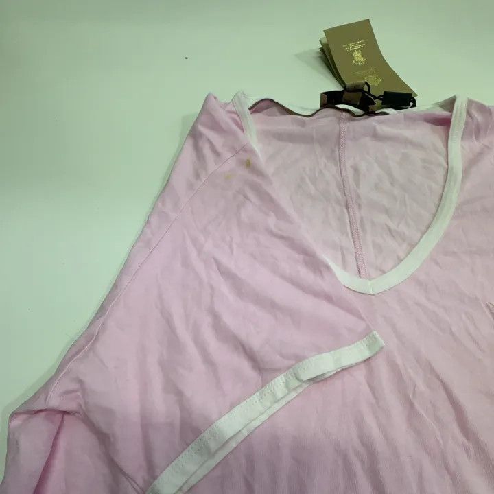 Burberry Burberry Pink Cotton Short Sleeve T-shirt for Women 0079 Size L / US 10 / IT 46 - 14 Thumbnail