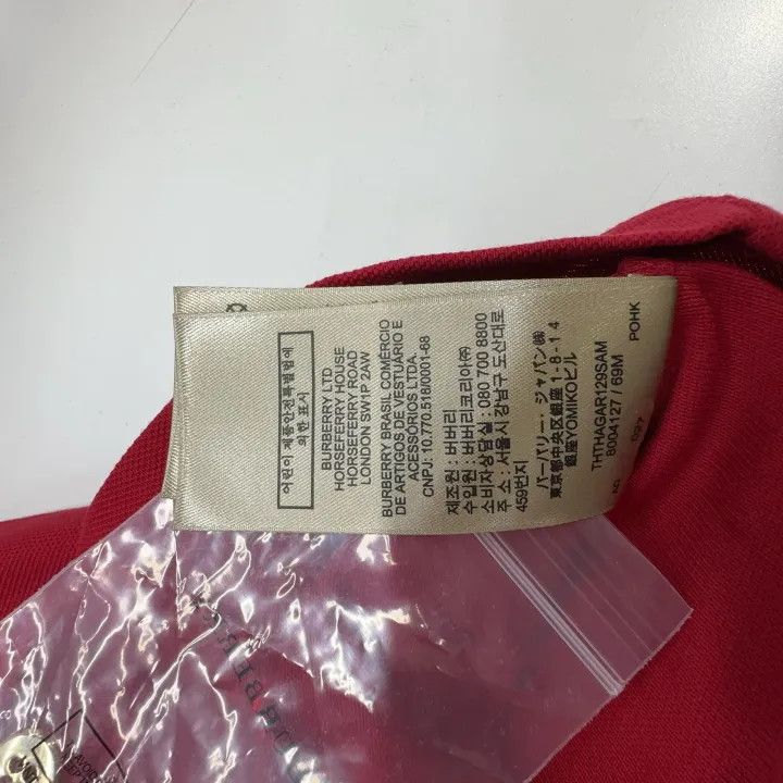 Burberry Burberry Red Long Sleeve Polo Shirt 0079 Size S / US 4 / IT 40 - 2 Thumbnail