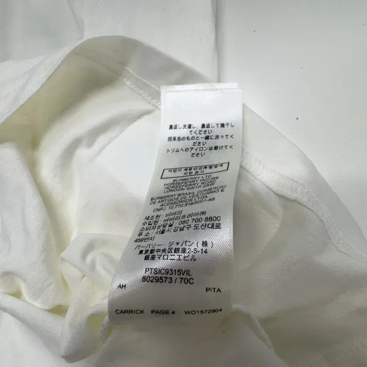 Burberry Burberry Ruffle Sleeve Cotton T-Shirt for Women 0079 Size XL / US 12-14 / IT 48-50 - 4 Thumbnail