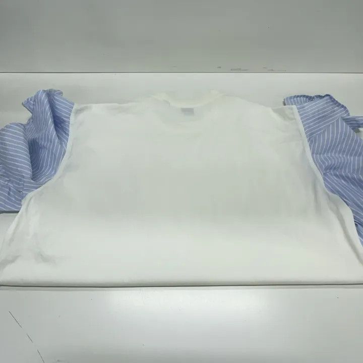 Burberry Burberry Ruffle Sleeve Cotton T-Shirt for Women 0079 Size XL / US 12-14 / IT 48-50 - 9 Thumbnail
