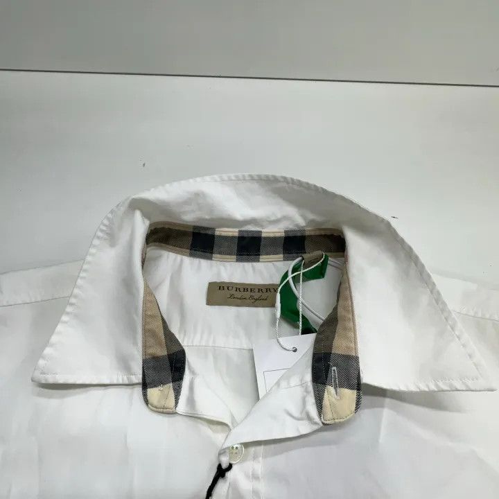 Burberry Burberry White Long Sleeve Shirt 0079 Size XL / US 12-14 / IT 48-50 - 7 Thumbnail