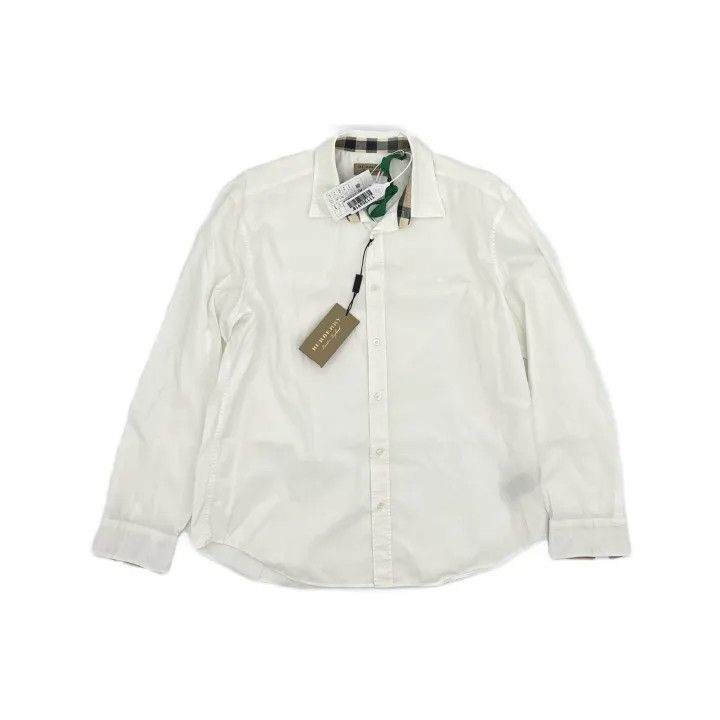 Burberry Burberry White Long Sleeve Shirt 0079 Size XL / US 12-14 / IT 48-50 - 2 Thumbnail