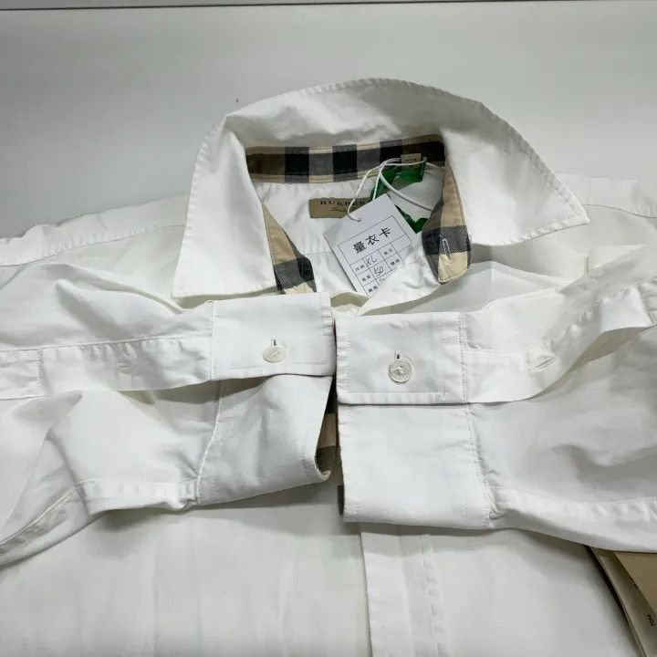 Burberry Burberry White Long Sleeve Shirt 0079 Size XL / US 12-14 / IT 48-50 - 8 Thumbnail