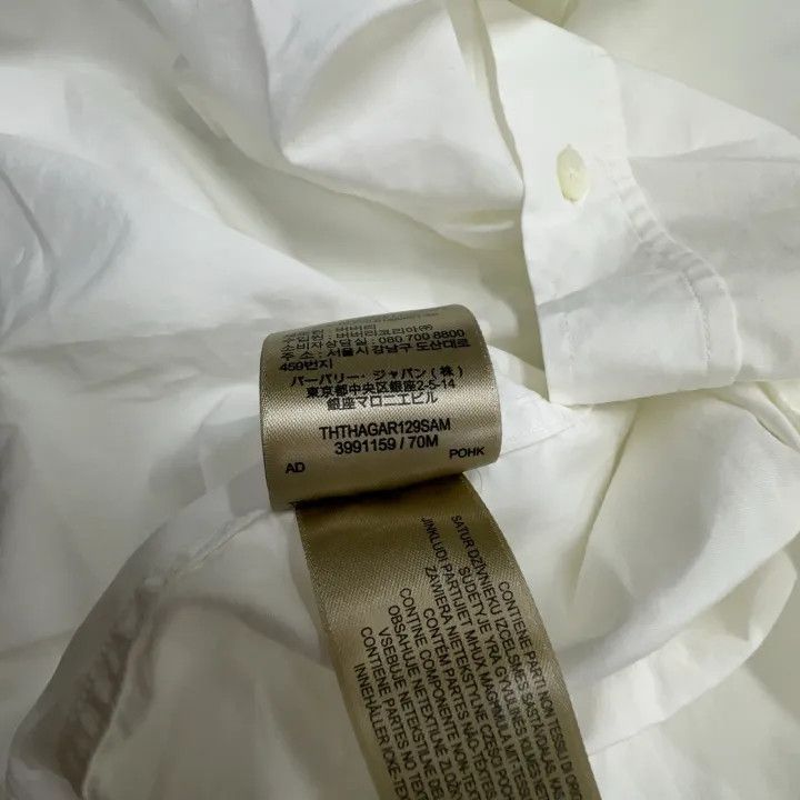 Burberry Burberry White Long Sleeve Shirt 0079 Size XL / US 12-14 / IT 48-50 - 6 Thumbnail