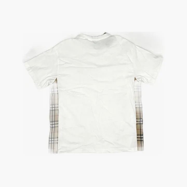 Burberry Burberry White Logo Embroidered T-Shirt 0079 Size M / US 6-8 / IT 42-44 - 3 Thumbnail