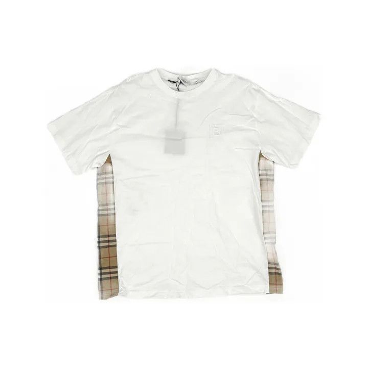 Burberry Burberry White Logo Embroidered T-Shirt 0079 Size M / US 6-8 / IT 42-44 - 2 Thumbnail